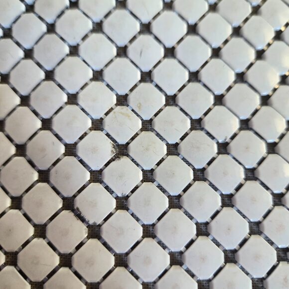 Vintage Whiting & Davis White Mesh Tote with Tortoise Handles - Picture 10 of 12